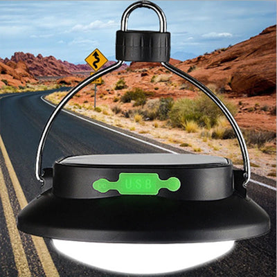 Outdoor Camping Lantern Portable Solar Powered 12LED Camping Hiking Tent Light Rechargeable Night Lamp