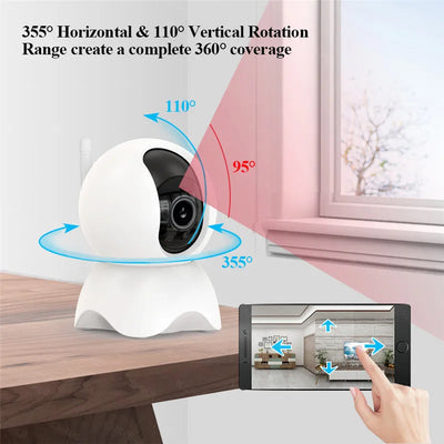 Escam 2MP IP Camera WIFI Tuya Smart Home Security Camera Video Surveillance Infrared Baby Monitor 360 Dome CCTV Camera