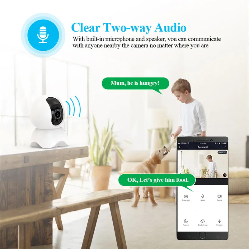 Escam 2MP IP Camera WIFI Tuya Smart Home Security Camera Video Surveillance Infrared Baby Monitor 360 Dome CCTV Camera