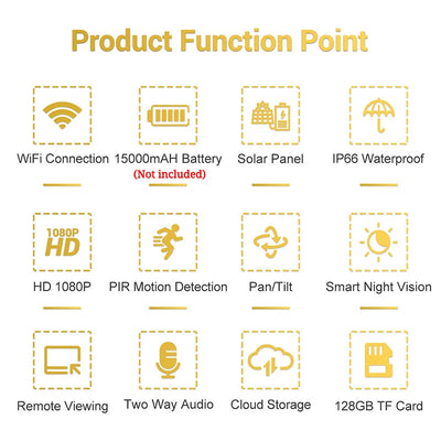 QF280 Wifi Solar Panel HD 1080P Security IP Camera Outdoor Surveillance Waterproof Two-way Voice Full Color Night Vision Cameras