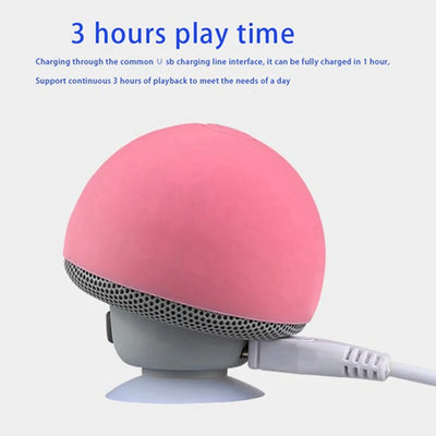 Bluetooth 5.0 Mini Speaker, Mini Bluetooth Speaker, Waterproof Silicone Suction Cup Base