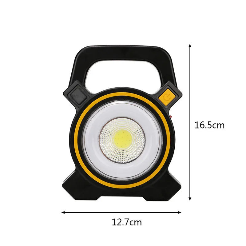 Solar Portable Lantern Outdoor Searchlight USB Rechargeable Powerful Flashlight Waterproof Emergency Lamp Camping Working Torch