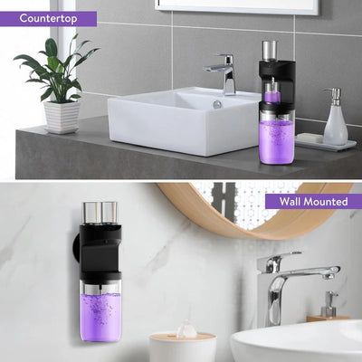 Smart Automatic Mouthwash Dispenser for Bathroom Touchless 550ml Wall Mounted Mouth Wash Dispenser with Magnetic Cups