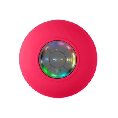 Bluetooth Compatible Shower Speaker Wireless Waterproof Speaker with FM Radio and Multi-Color LED Light Suction Cup