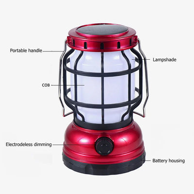 Solar Powered Camping Light Retro Kerosene Lamp Flame Light Portable Camping Lantern Rechargeable Outdoor Indoor Night Lights