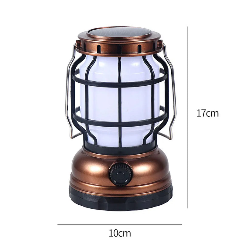 Solar Powered Camping Light Retro Kerosene Lamp Flame Light Portable Camping Lantern Rechargeable Outdoor Indoor Night Lights