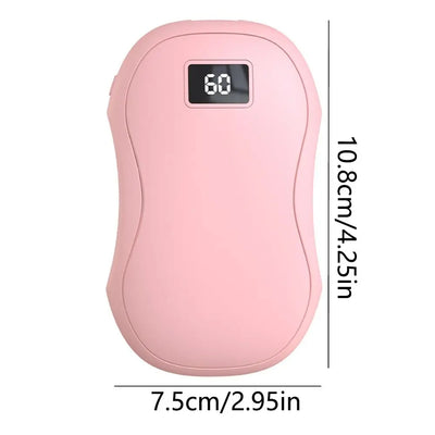 Rechargeable Hand Warmer Portable Ultrathin Electric Handwarmers LED Display Screen Reusable Pocket-Sized Heater Women