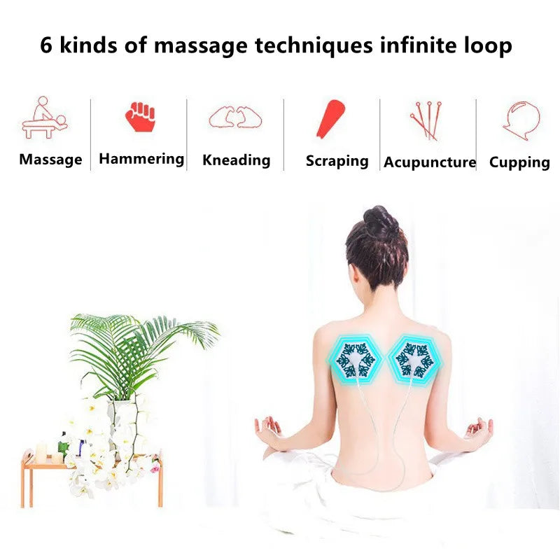 Cervical Massager Mobile Phone Massager Electric TENS Therapy Body Muscle Stimulator Massager EMS Therapy Machine Neck Massager