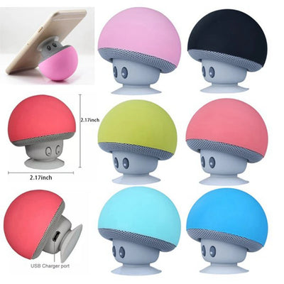 Bluetooth 5.0 Mini Speaker, Mini Bluetooth Speaker, Waterproof Silicone Suction Cup Base