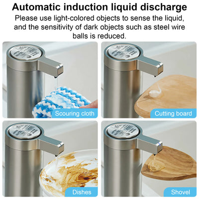 Automatic Liquid Soap Dispensers 304 Stainless Steel Touchless Usb Recharge Waterproof Intelligent Bathroom Kitchen Accessories