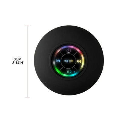 Bluetooth Compatible Shower Speaker Wireless Waterproof Speaker with FM Radio and Multi-Color LED Light Suction Cup