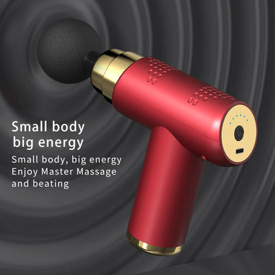 Portable Massage Gun Deep Tissue Muscle Electric Massager Pain Relief For Body Neck Back Relaxation Fitness Slimming