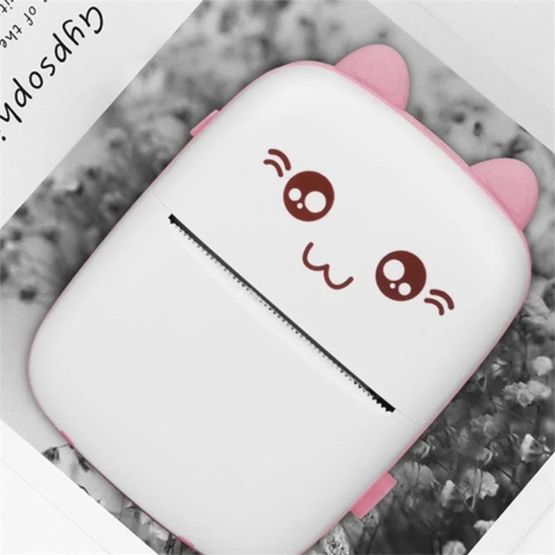 Portable Thermal Printer Bluetooth Mini Cat Pocket Printer Wireless Bluetooth Android IOS Printers