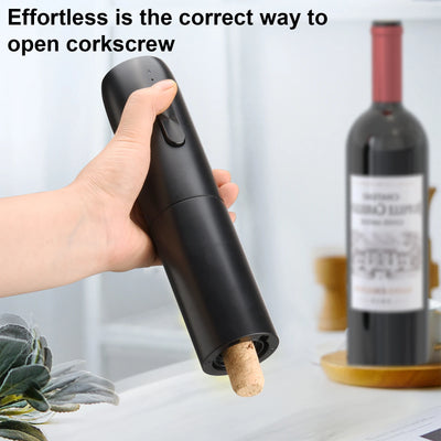 1Pc 5In1 Electric Wine Bottle Opener Stainless Steel Automatic Red Wine Bottle Opener with Charging Base Bar Kitchen Accessories