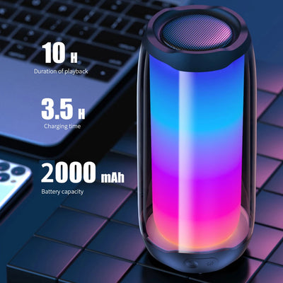 L4 Bluetooth Speaker Audio Portable Subwoofer Outdoor IPX7 Waterproof  RGB Mode Wireless Speakers Pulse Flash Subwoofer USB/TF