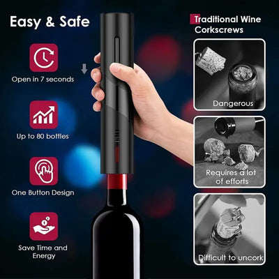 Electric Wine Openers Sets for Beer Automatic Beer Bottle Openers Corkscrew Battery Operated Cap Opener Kitchen Bar Accessories