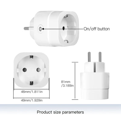 Wifi Smart Socket Brightness Adjust Timer Socket For Tuya Smart Life App,Amazon Alexa Google Assistant Voice Control EU Plug