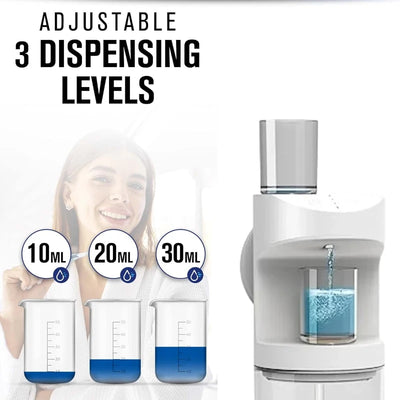 550ML Automatic Mouthwash Soap Dispenser Mounted Mouth Wash Dispensers 3 Levels with Magnetic Cups Storage Bathroom Accessories