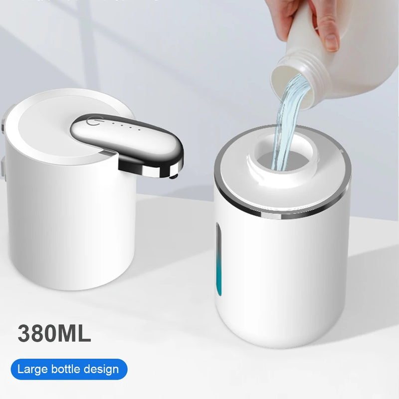 380ml Electric Sanitizer Dispenser IPX5 Waterproof Touchless Foam Soap Dispenser Infrared Sensor 4 Gears for Bathroom Kitchen