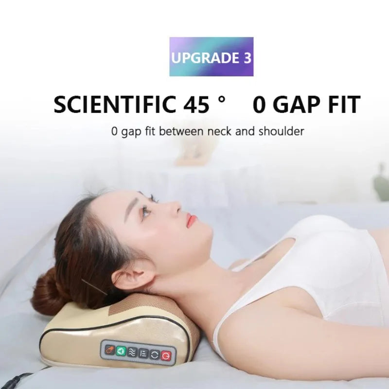 Neck Massager Electric Massage Pillow Multifunctional Massage Pillow Device Neck Health Massager Relax Pillow Massager