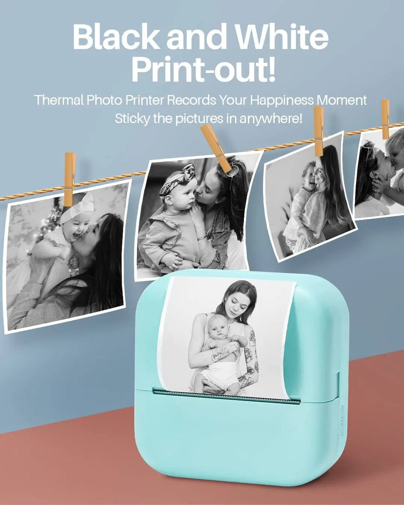 Phomemo Mini Pocket Printer M02X Inkless Printer Blutooth Thermal Portable Sticker Printer for Study, DIY Scrapbook Photos Green