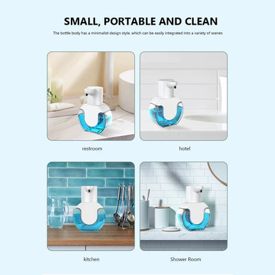 Liquid Soap Dispenser Wall Mountable Soap Dispenser Auto Touchless Infrared Sensor Rechargable Eco-friendly for Kitchen Bathroom